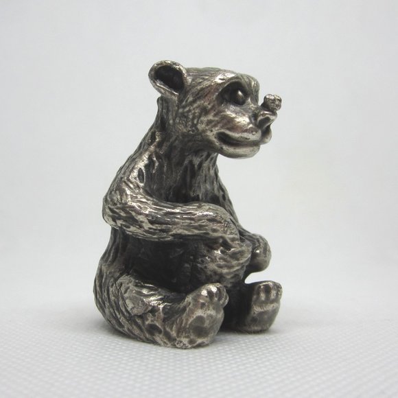 Ampersand Pewter Other - Ampersand Pewter Bear with Honey Pot miniature pewter figurine